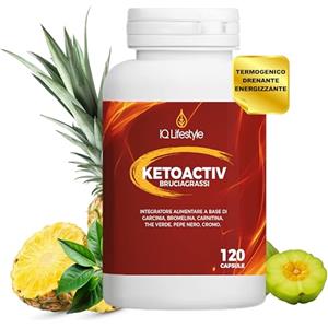 IQ Lifestyle Brucia Grassi Potenti Veloci Drenante Forte Dimagrante Garcina Cambogia Carnitina Bromelina Pillole Per Dimagrire Velocemente Donna Uomo 120 cps Made in Italy