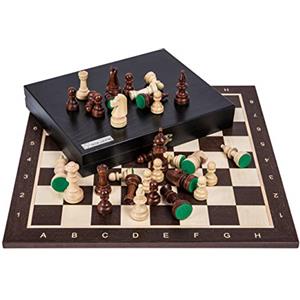SQUARE GAME SQUARE - Pro Scacchi in legno Set No 5 - Wenge LUX - Scacchiera in legno + Staunton 5