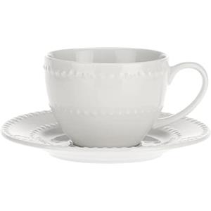 La Porcellana Bianca - Set 6 Tazzine da Caffè Espresso con Piattino in New Bone China, 100 ml