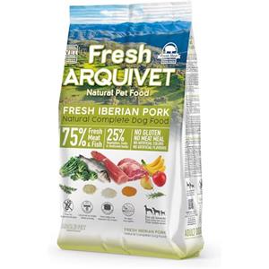 Arquivet Fresh Iberian Pork 2.5Kg - Crocchette per Cani Adulto con 75% Carne e Pesce Fresco