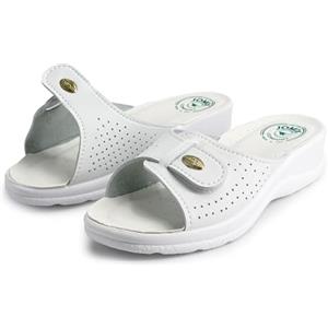 JOMIX Ciabatte Donna Estive Comode Ciabatte Donna Casa Estive Zeppa Pantofole Ortopediche Anatomiche a Strappo ITD1463-2 (Bianco, 37)