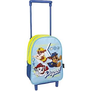 Paw Patrol Zaino con Ruote, Borsa da Scuola Chase Marshall e Rubble, Zaino Trolley per Bambino, Zaino da Viaggio, Regalo per Ragazzo