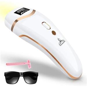 TUUSEQUIDEA Epilatore Luce Pulsata oltre 999.900 flash, Epilatore Laser per HR/SC/RA, con Livelli di Energia Regolabili per Viso e corpo,Luce Pulsata Uomini e Donne, Auto o Manuale (Bianco)