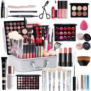 RoseFlower Trousse di Trucchi Set, Set Trucco Professionale Completo, Viaggio Cosmetics Tavolozza Kit per Trucco, Fard e Palette di Ombretti Palette, Set Trucco Iniziale per Donna & Bambina #3