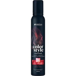 Indola Colour Style Mousse Rosso 200 ml - Colore Semipermanente per Capelli Facile da Applicare