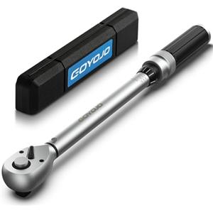 GOYOJO 5-60Nm Chiave Dinamometrica 3/8, Ad Alta Precisione ± 3%, Regolabile in Due Direzioni con Meccanismo a 72 Denti per La Manutenzione di Motocicli, Biciclette e Auto