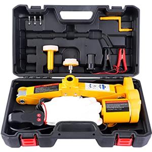 CarBole Cric Jack per Auto Elettrica 3T: Jack per Sollevamento a Forbice DC 12V Sollevamento Automatico Idraulico a Pavimento Jack Regolabile Altezza 12-42 cm per Veicoli, SUV