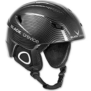 BLACK CREVICE Kitzbühel Casco da sci (Small, Nero Carbone)