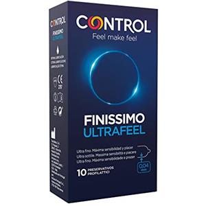 Control Preservativi Ultrafeel. Confezione da 10 preservativi ultra sottili, massima sensibilità, lubrificati, sesso sicuro. Goditi i preservativi Perfect-Fit per un rapporto sicuro.
