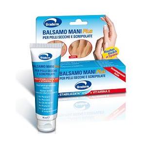 Uraderm Balsamo Mani Plus 75 ml - Crema Idratante Protettiva con Urea Stabilizzata e Vitamina E per Mani Secche e Screpolate