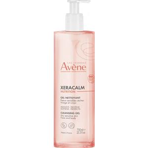 Avene Xeracalm Nutrition Gel Detergente Nutriente 500ml - Anti-Secchezza per Pelle Sensibile e Secca, Adatto a Tutta la Famiglia