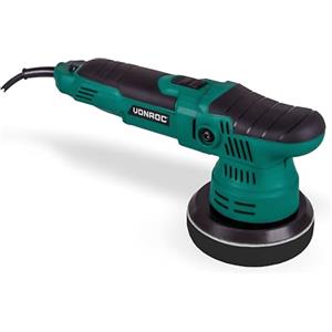 VONROC Lucidatrice Auto 650W, Orbitale Doppia Azione 9mm, Disco 125mm, Velocità Variabile 2000-6800 RPM, Soft Start, Cavo 4m - Rimuove Graffi e Ossidazioni, Ideale per Auto, Moto e Barche