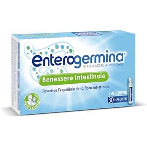 Enterogermina Benessere Intestinale, Fermenti Lattici Probiotici, Integratori Adulti e Bambini 3+ Favorisce l'Equilibrio della Flora Batterica Intestinale, Senza Glutine (30 Flaconcini/5 ml)