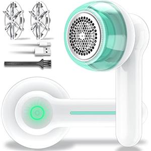 GBARAN Levapelucchi, Levapelucchi Elettrico ricaricabile con 1 lama da barba di ricambio, Rasoio portatile per lanugine in tessuto per vestiti, mobili, biancheria da letto, moquette