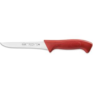 Sanelli Linea Skin, Coltello Macellaio Disosso professionale cm.16, Acciaio Inossidabile, Rosso, Lunghezza lama 16 cm.