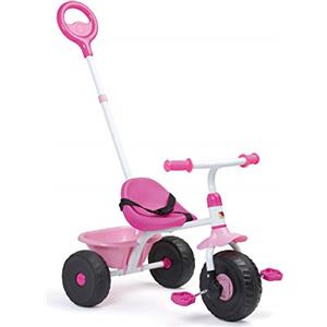 M MOLTO MOLTO Triciclo per bambini MOLTO Urban Trike 3 in 1 Rosa - sicuro, versatile e regolabile, con frizione di bloccaggio delle ruote, manico regolabile e cintura di sicurezza - leggero e resistente