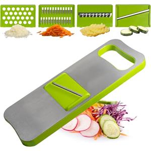 Generico AMJ Shop Mandolina per Verdure Professionale Inox - Taglia Verdure Magnetica con Alloggio per 4 Lame