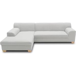 DOMO. collection Divano angolare Tinos L divano letto ad angolo con funzione sleep, 273 x 157 cm, colore argento