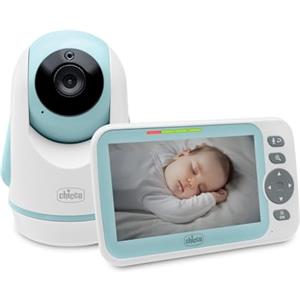 Chicco Baby Monitor Video Evolution, Telecamera Rotante Motorizzata per Neonati e Bambini con Schermo a Colori 5, Portata 220 m, Visione Notturna, Termometro, Melodie Suoni Bianchi, Microfono e Altoparlante