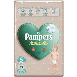 Pampers Pannolini Naturello 5 Junior (11-25 kg) Confezione da 19 pezzi