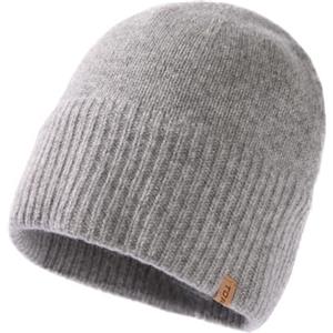 TOP-EX XL/XXL 100% Lana Merino Berretto Beanie, Berretto Invernale Lana Uomo Donna, Berretto a Maglia Fisherman Beanie Trawler Caldo con Fodera in Pile, M/L