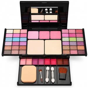 CHSEEO Trousse Trucchi Donna, Trousse Trucchi Ragazza, 49 Colore Palette di Ombretti per Trucco, Trucchi Tutto in Uno Tavolozza Completo Valigetta con Ombretto, Gloss, Rossetti e Polveri Viso