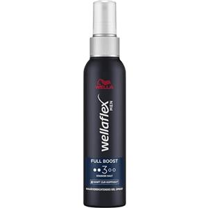 Wellaflex Men Full Boost Gel Spray per capelli | Spray forte per uomini | Capelli pieni | Con caffeina | Dermatologicamente testato e senza silicone | 150 ml