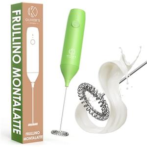 Oliver's Kitchen Montalatte Elettrico Oliver's Kitchen ® Frullino Montalatte per Cappuccino, Cioccolata Calda, Caffè Macchiato e molto altro - Monta il Latte in Pochi Secondi - Ricaricabile con Presa USB-C