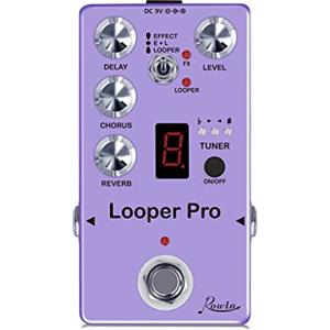 Rowin RE-05 Looper Pro Chitarra Pedali Multieffetto con Looper Delay Chorus Riverbero e Accordatore Su Un Pedale True Bypass