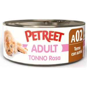 Petreet Natura Tonno Rosa con Surimi - Cibo Umido per Gatti Adulto in Gelatina da 70 gr