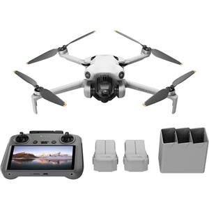 DJI Mini 4 Pro Fly More Combo con DJI RC 2 (Radiocomando con Schermo), Mini Drone con Telecamera, Meno di 249 g, Autonomia di Volo di 34 minuti, 2 Batterie Extra, C0