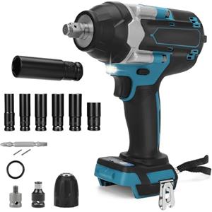 DriSubt Avvitatore Elettrico A Batteria 1000N.M, Compatibile Con Makita 18 V, 1/2 Pollice, Avvitatore Elettrico (batteria E Caricabatteria Non Inclusi)