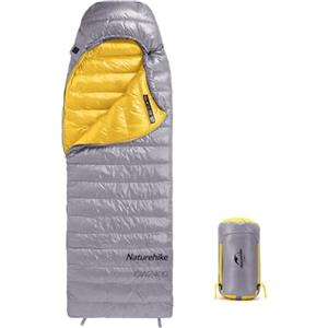 Naturehike Sacco a Pelo per Adulti, Ragazzi, per 3-4 Stagioni, Leggero, Impermeabile, Ultra-caldo per Interni, Campeggio, Escursionismo, Zaino, Alpinismo (400g, L, Grigio Aggiornato)