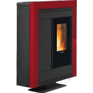 EXTRAFLAME Stufa SOUVENIR STEEL EVO Bordeaux Canalizzata 1275755