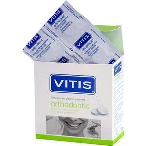 DENTAID Vitis Orthodontic - 32 Compresse Effervescenti per la Pulizia di Apparecchi Ortodontici Rimovibili e Allineatori Invisibili