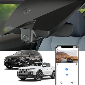 Fitcamx Dashcam Adatto per Hyundai Santa Cruz e Tucson 2022-2026, OEM 4K Car Camera, 2160P UHD Video WiFi, Loop Recording, G-Sensor, WDR Dash Cam, Plug & Play, con 64 GB Card