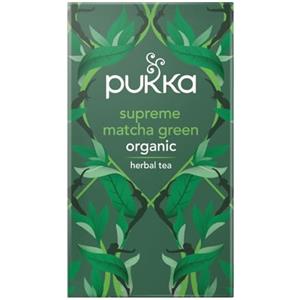 Pukka Tè, Supreme Matcha Green, Thé Verde Biologico, Foglia Intera e Polvere di Thé Matcha, Senza Caffeina, Ingredienti Selezionati in Modo Etico, Per Essere al Meglio, 20 Filtri