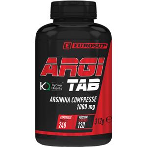 EUROSUP Argi Tab - Integratore di L-Arginina HCL 2000 mg, 240 Compresse, Qualità Kyowa