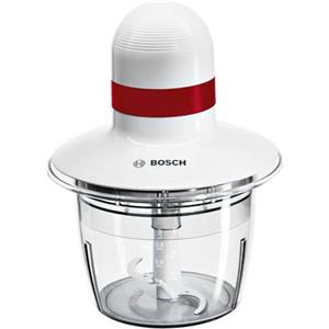 Bosch Tritatutto MMRP1000, 400W, Lame Acciaio Inox, Ciotola 800 ml Lavabile in Lavastoviglie, Contenitore Adatto al Microonde, Semplice da Usare, Bianco, Rosso
