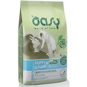 Oasy Puppy & Junior Medium - Cibo Secco Completo per Cuccioli di Taglia Media con Pollo - 3 Kg