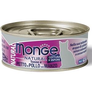 Monge Cat Natural Tonno E Pollo Con Manzo 80Gr