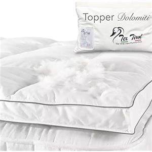 Tex family TOPPER per Materasso in PIUMINO Oca TEX TIROL © DOLOMITI 50% Piumino Oca / 50% Piuma Oca - Matrimoniale cm. 160x190
