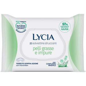 Lycia Salviettine Struccanti Pelli Grasse e Impure - 20 Pezzi con Complesso Minerale, Azione Purificante e Idratante