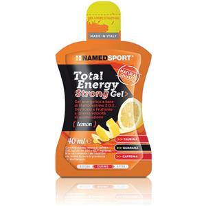 Named Sport Total Energy Strong Gel Limone 40 ml - Gel Energetico con Caffeina, Taurina e Guaranà