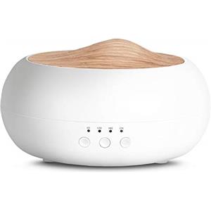 SALKING 250ml Diffusore di Oli Essenziali aromatico a grana di legno, Aromaterapia Ultrasuoni con Luce bianca calda, Senza BPA