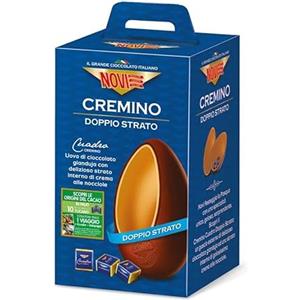 Caiya Shop Novi - Uovo Cremino Cuadro Doppio Strato 280 g - Gianduia e Crema di Nocciole - Uova in scatola Pasqua 2022