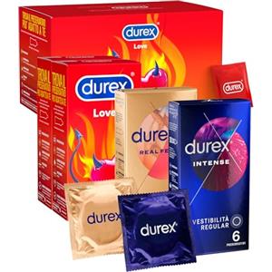 Durex Love Big Pack 144 Profilattici + Durex Intense 6 Pz & Durex Real Feel 6 Pz | 156 Preservativi