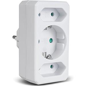 Maclean Energy MCE211 Presa tripla versione tedesca 1x16A 2x2,5A