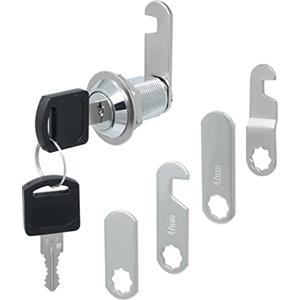 Wkmamo Serratura per cassetta postale di sicurezza da 20 mm, serratura a camma, serratura per cassetta delle lettere, serrature per porta degli attrezzi con 5 piastre di bloccaggio diverse