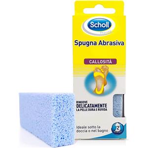 Scholl Porolith Spugna Abrasiva Naturale per Piedi - Rimuove Pelle Secca e Ruvida, Ideale per Uso in Doccia